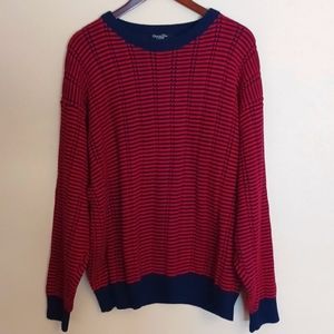 Christian Dior Monsieur Le Connaisseur Vintage Pullover Sweater Size L Red Navy